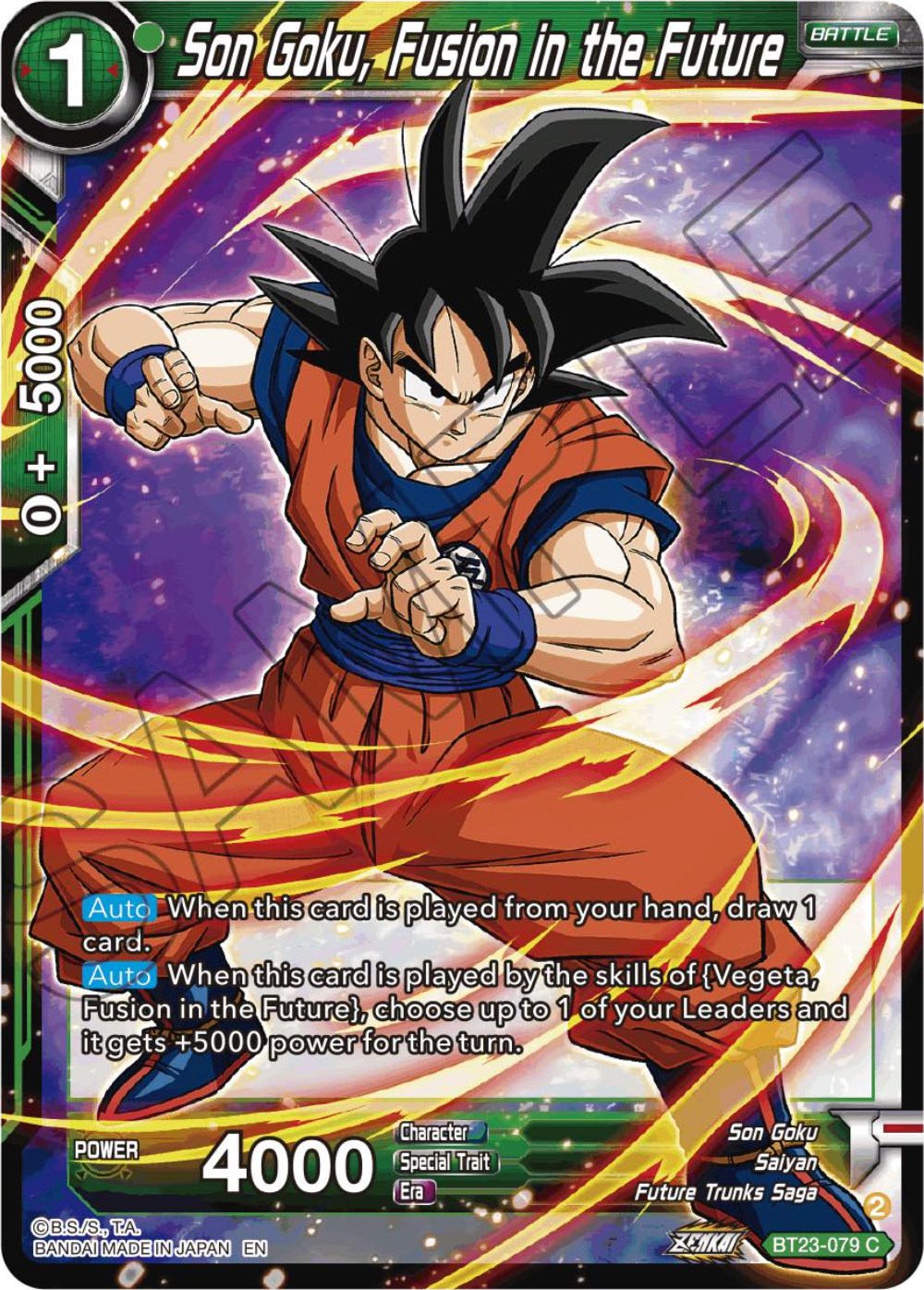 Son Goku, Fusion in the Future (BT23-079) [Perfect Combination] | The Time Vault CA
