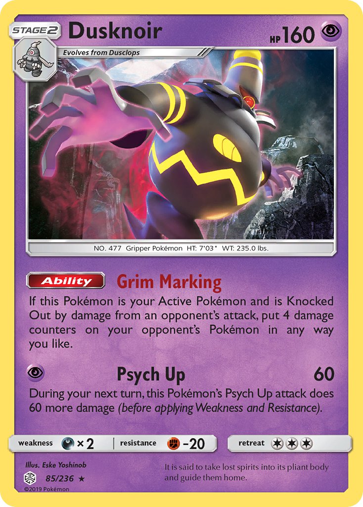 Dusknoir (85/236) (Prerelease Kit Exclusive) [Sun & Moon: Cosmic Eclipse] | The Time Vault CA