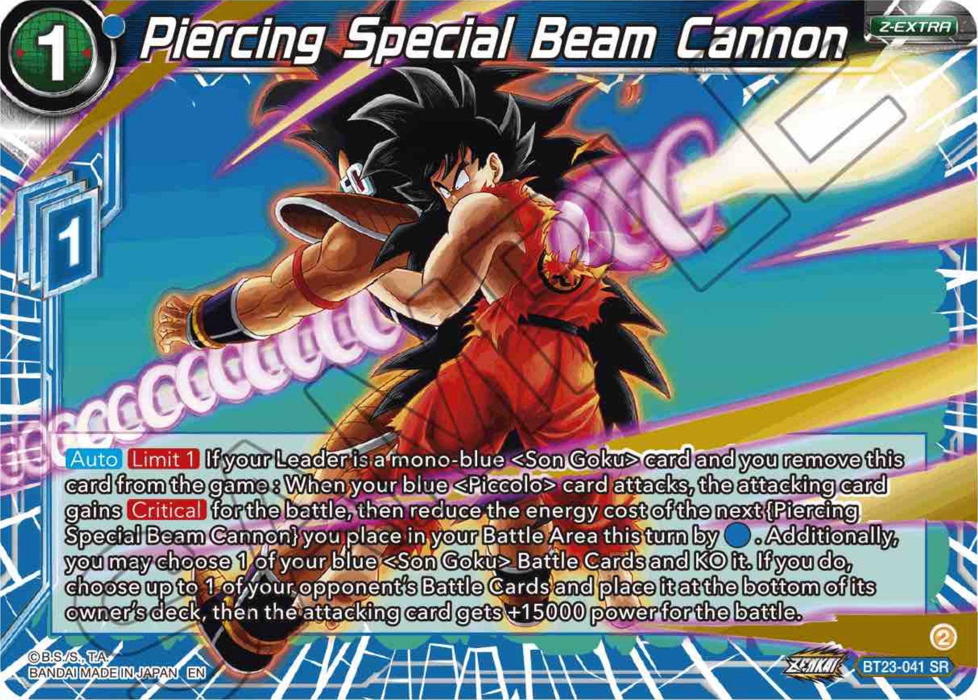 Piercing Special Beam Cannon (BT23-041) [Perfect Combination] | The Time Vault CA