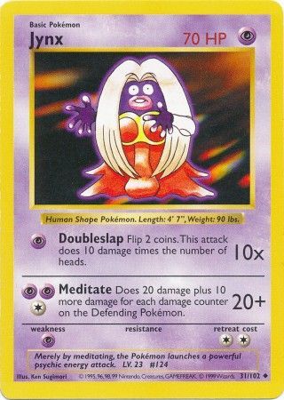 Jynx (31/102) [Base Set Shadowless Unlimited] | The Time Vault CA