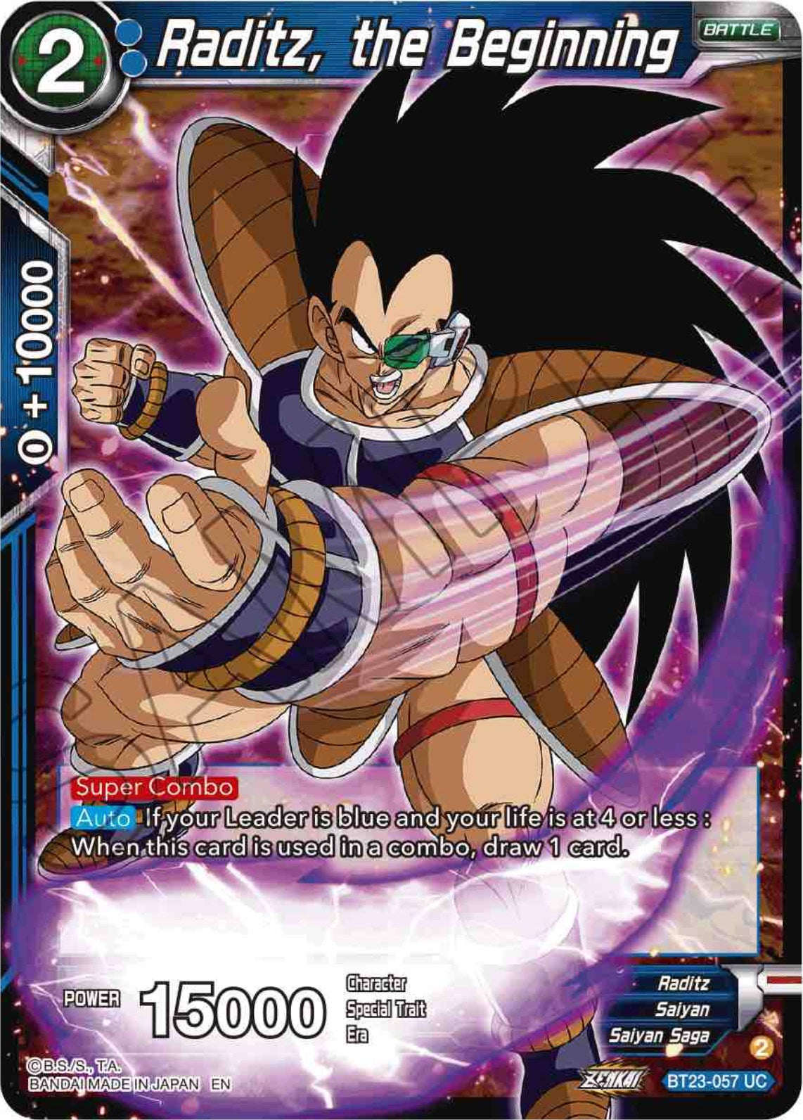 Raditz, the Beginning (BT23-057) [Perfect Combination] | The Time Vault CA