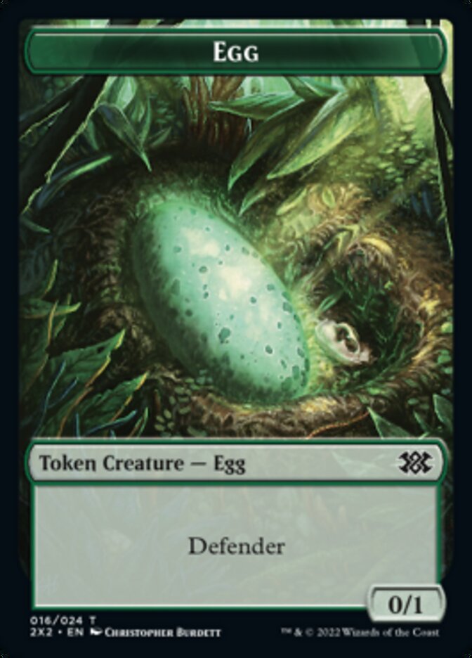 Egg // Soldier Double-sided Token [Double Masters 2022 Tokens] | The Time Vault CA