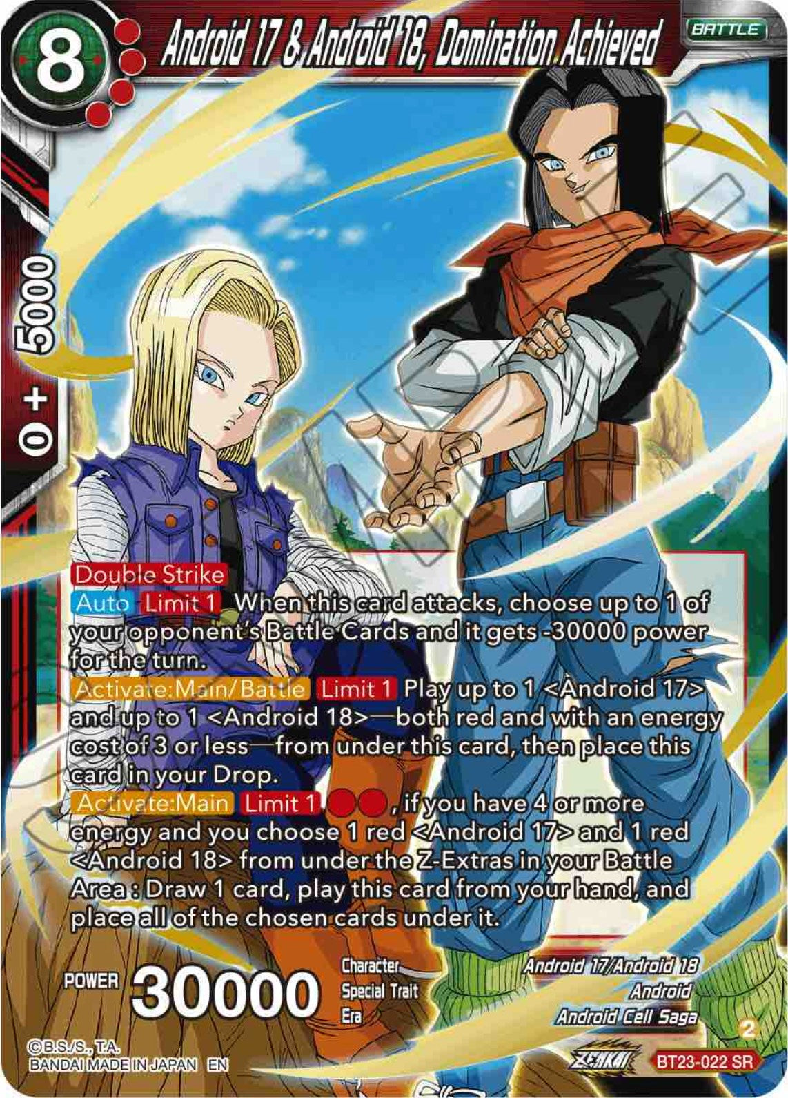 Android 17 & Android 18, Domination Achieved (BT23-022) [Perfect Combination] | The Time Vault CA