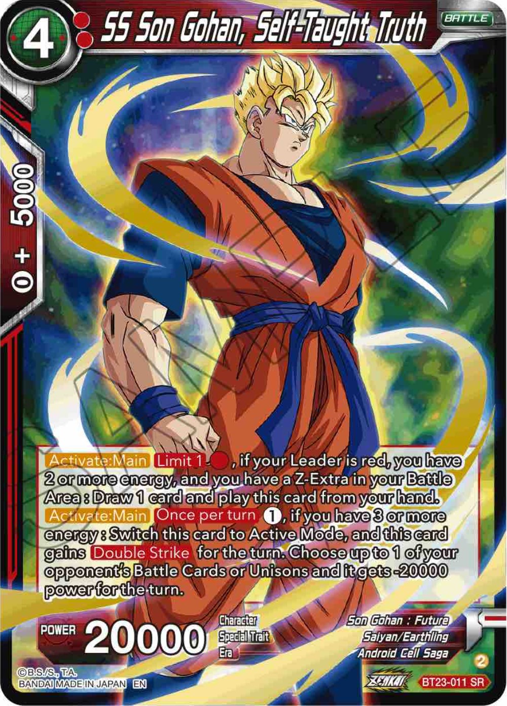 SS Son Gohan, Self-Taught Truth (BT23-011) [Perfect Combination] | The Time Vault CA