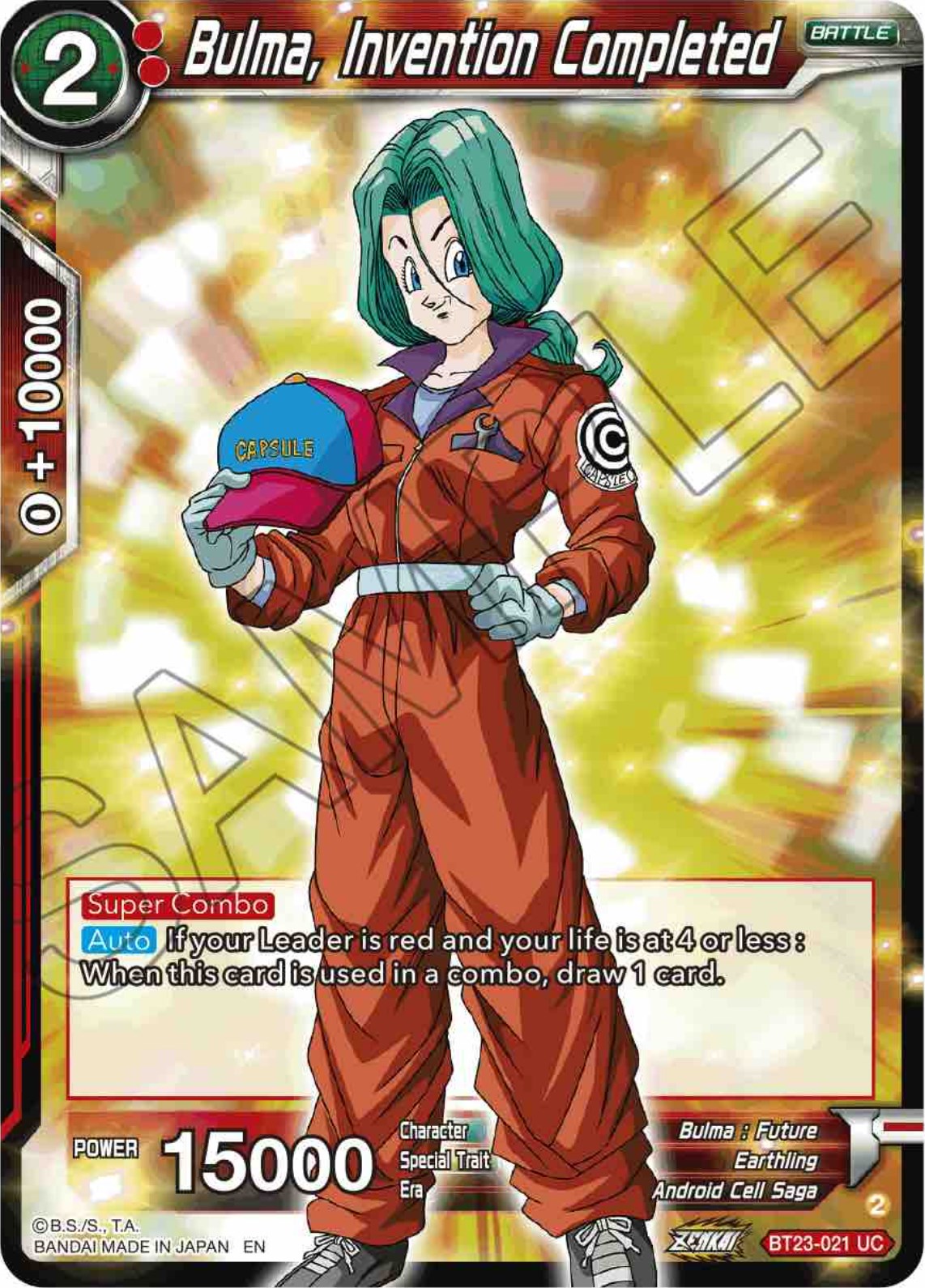 Bulma, Invention Completed (BT23-021) [Perfect Combination] | The Time Vault CA