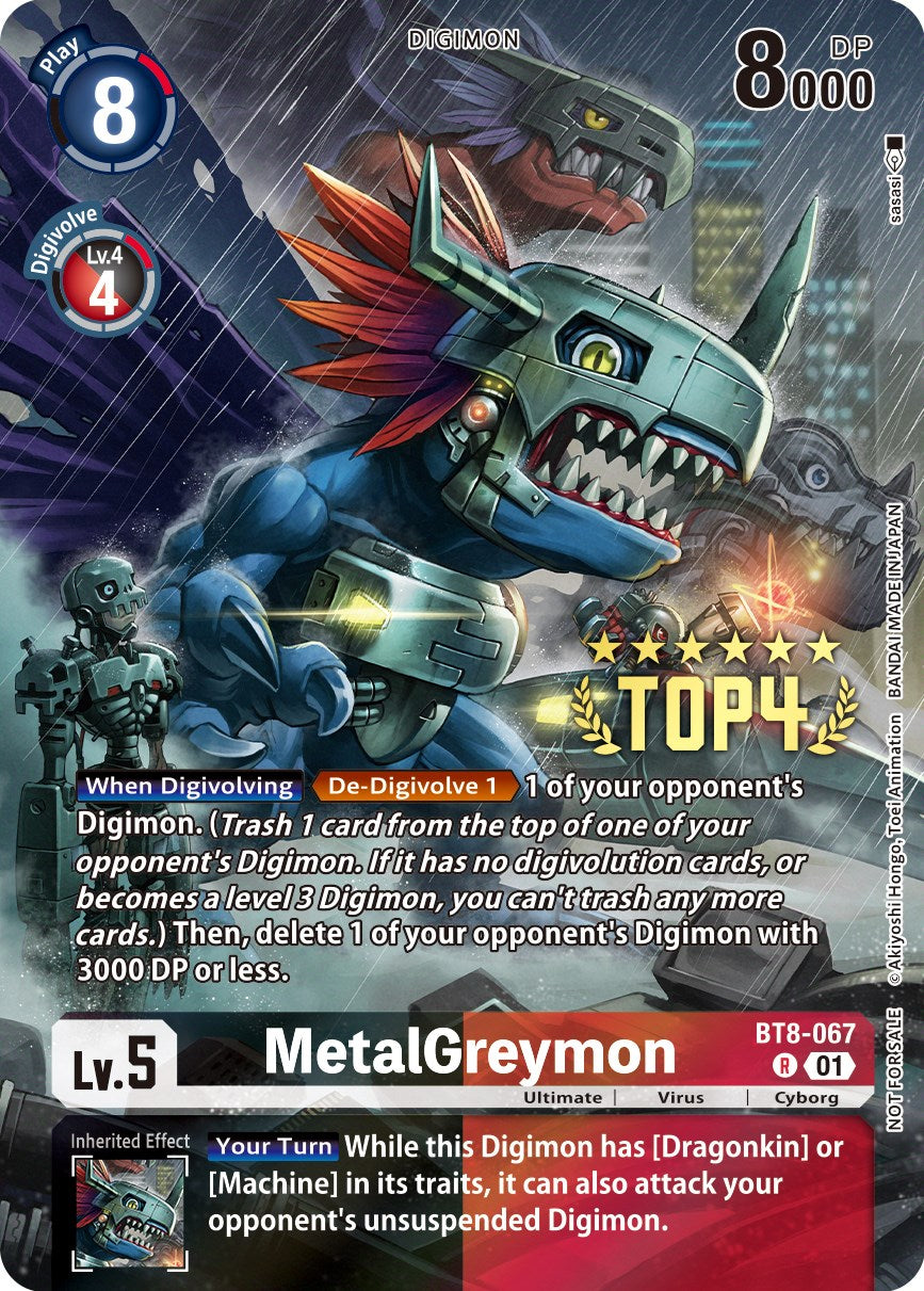 MetalGreymon [BT8-067] (Digimon 3-On-3 November 2023 Top 4) [New Awakening] | The Time Vault CA