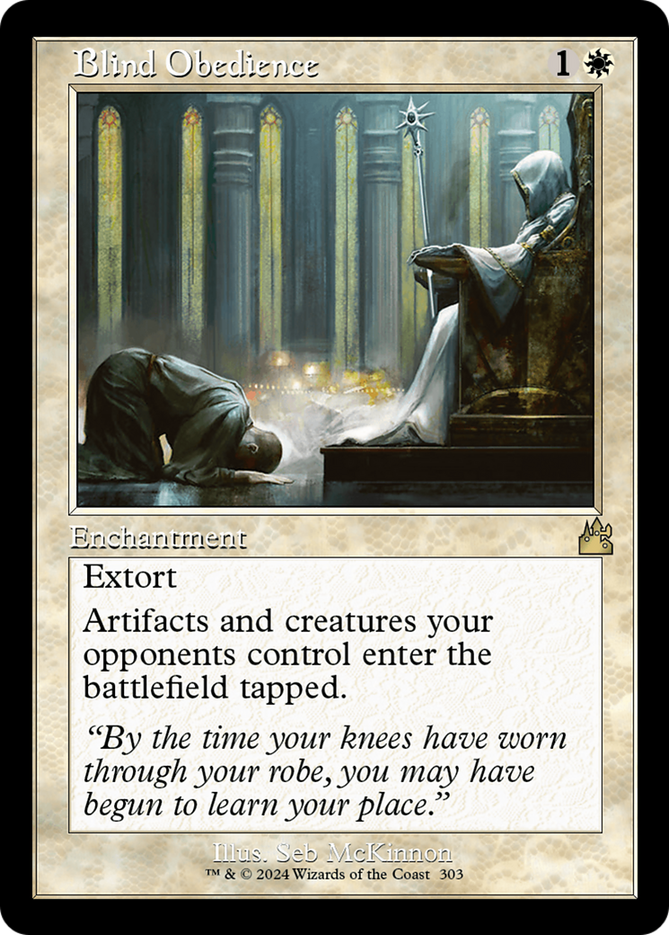 Blind Obedience (Retro Frame) [Ravnica Remastered] | The Time Vault CA