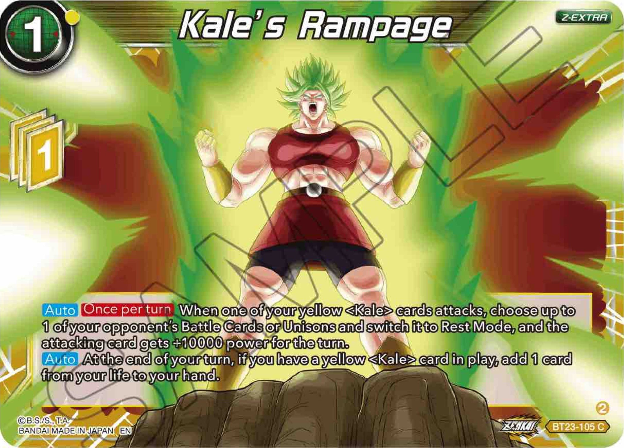 Kale's Rampage (BT23-105) [Perfect Combination] | The Time Vault CA