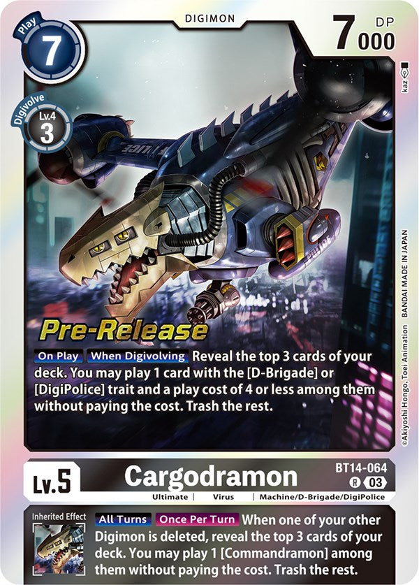 Cargodramon [BT14-064] [Blast Ace Pre-Release Cards] | The Time Vault CA