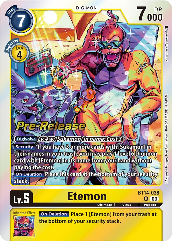 Etemon [BT14-038] [Blast Ace Pre-Release Cards] | The Time Vault CA