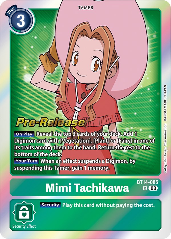 Mimi Tachikawa [BT14-085] [Blast Ace Pre-Release Cards] | The Time Vault CA