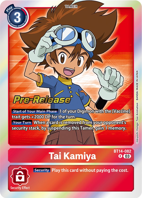 Tai Kamiya [BT14-082] [Blast Ace Pre-Release Cards] | The Time Vault CA