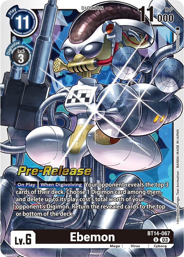 Ebemon [BT14-067] [Blast Ace Pre-Release Cards] | The Time Vault CA