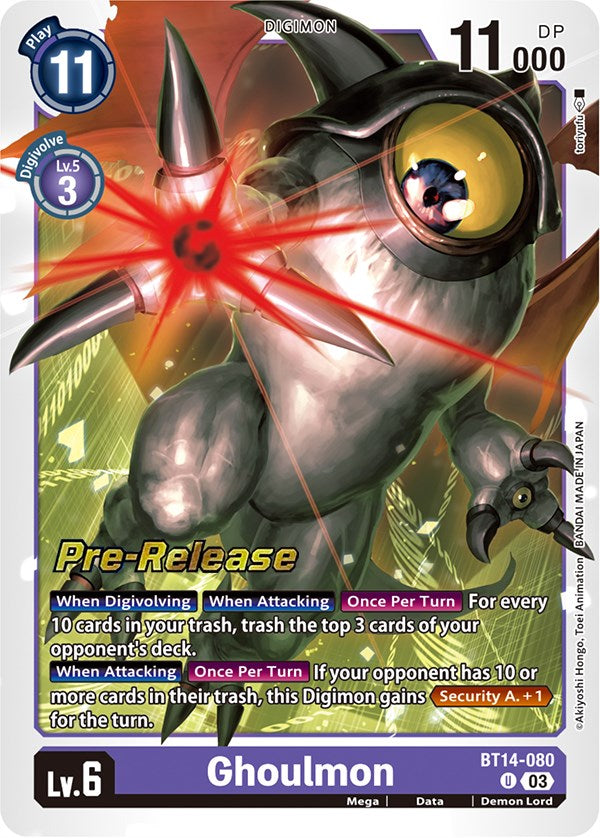 Ghoulmon [BT14-080] [Blast Ace Pre-Release Cards] | The Time Vault CA