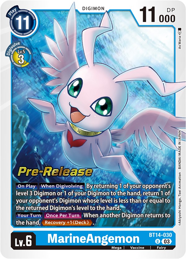 MarineAngemon [BT14-030] [Blast Ace Pre-Release Cards] | The Time Vault CA