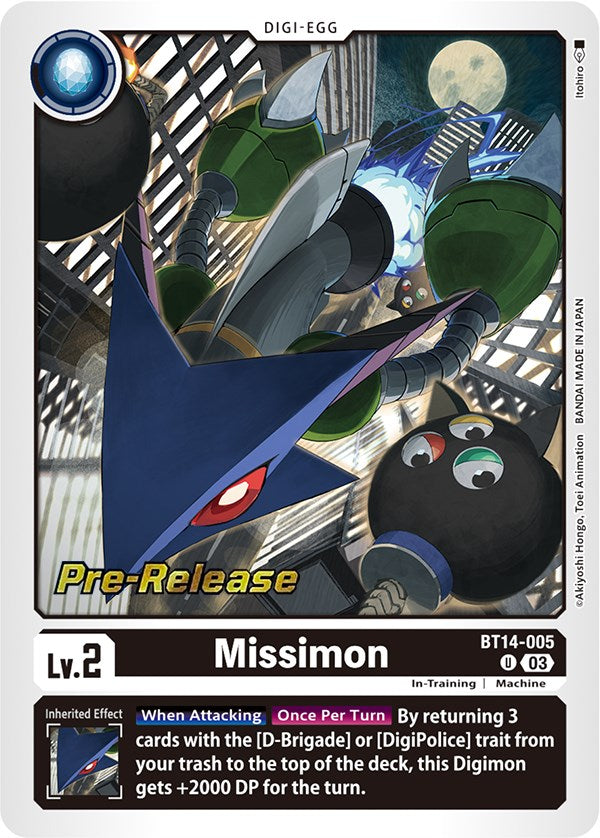 Missimon [BT14-005] [Blast Ace Pre-Release Cards] | The Time Vault CA