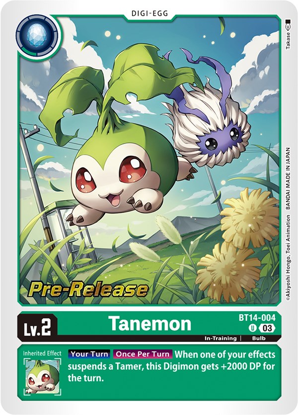 Tanemon [BT14-004] [Blast Ace Pre-Release Cards] | The Time Vault CA
