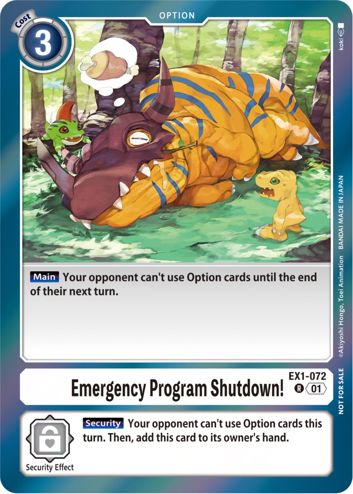 Emergency Program Shutdown! [EX1-072] (Blast Ace Double Pack Set) [Classic Collection] | The Time Vault CA