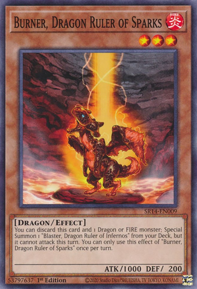 Burner, Dragon Ruler of Sparks [SR14-EN009] Common | The Time Vault CA