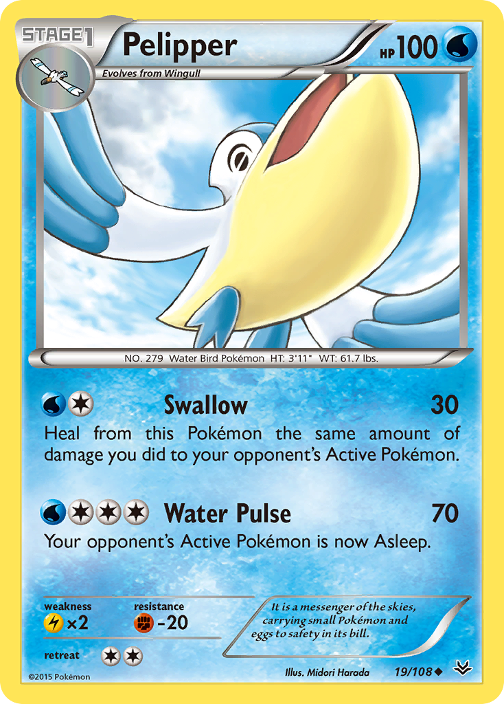 Pelipper (19/108) [XY: Roaring Skies] | The Time Vault CA