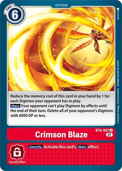 Crimson Blaze [BT8-097] [Revision Pack Cards] | The Time Vault CA