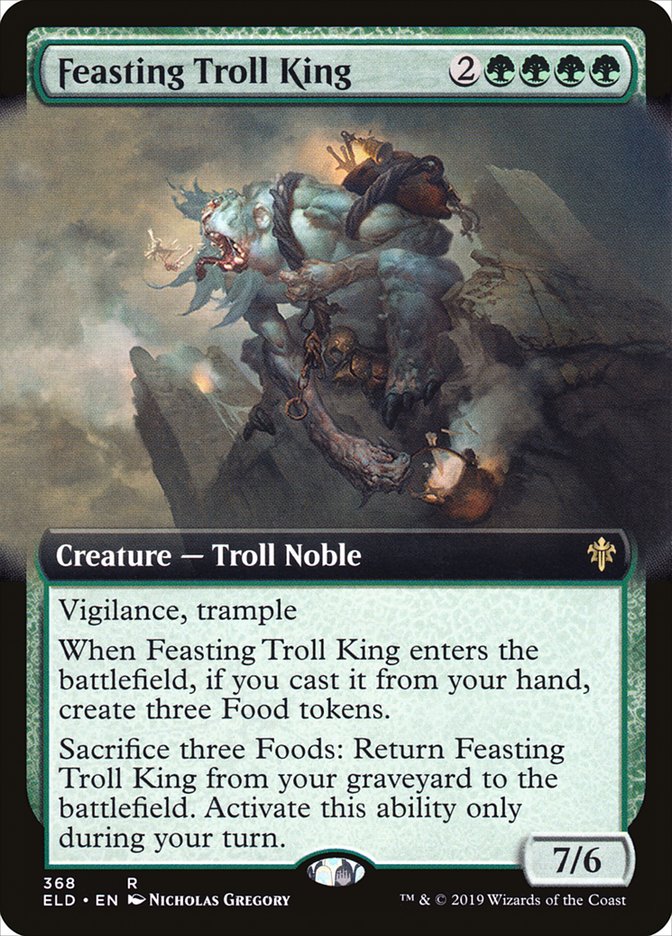 Feasting Troll King (Extended Art) [Throne of Eldraine] | The Time Vault CA