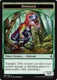 Dinosaur // Treasure (009) Double-sided Token [Ixalan Tokens] | The Time Vault CA