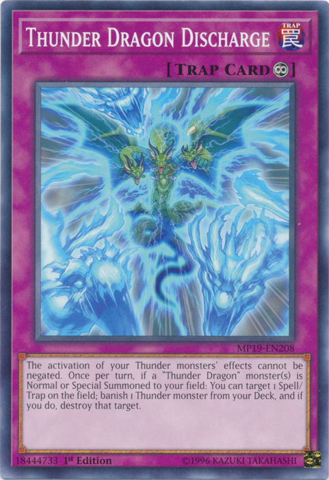 Thunder Dragon Discharge [MP19-EN208] Common | The Time Vault CA