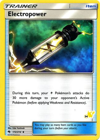 Electropower (172/214) (Pikachu Stamp #34) [Battle Academy 2020] | The Time Vault CA