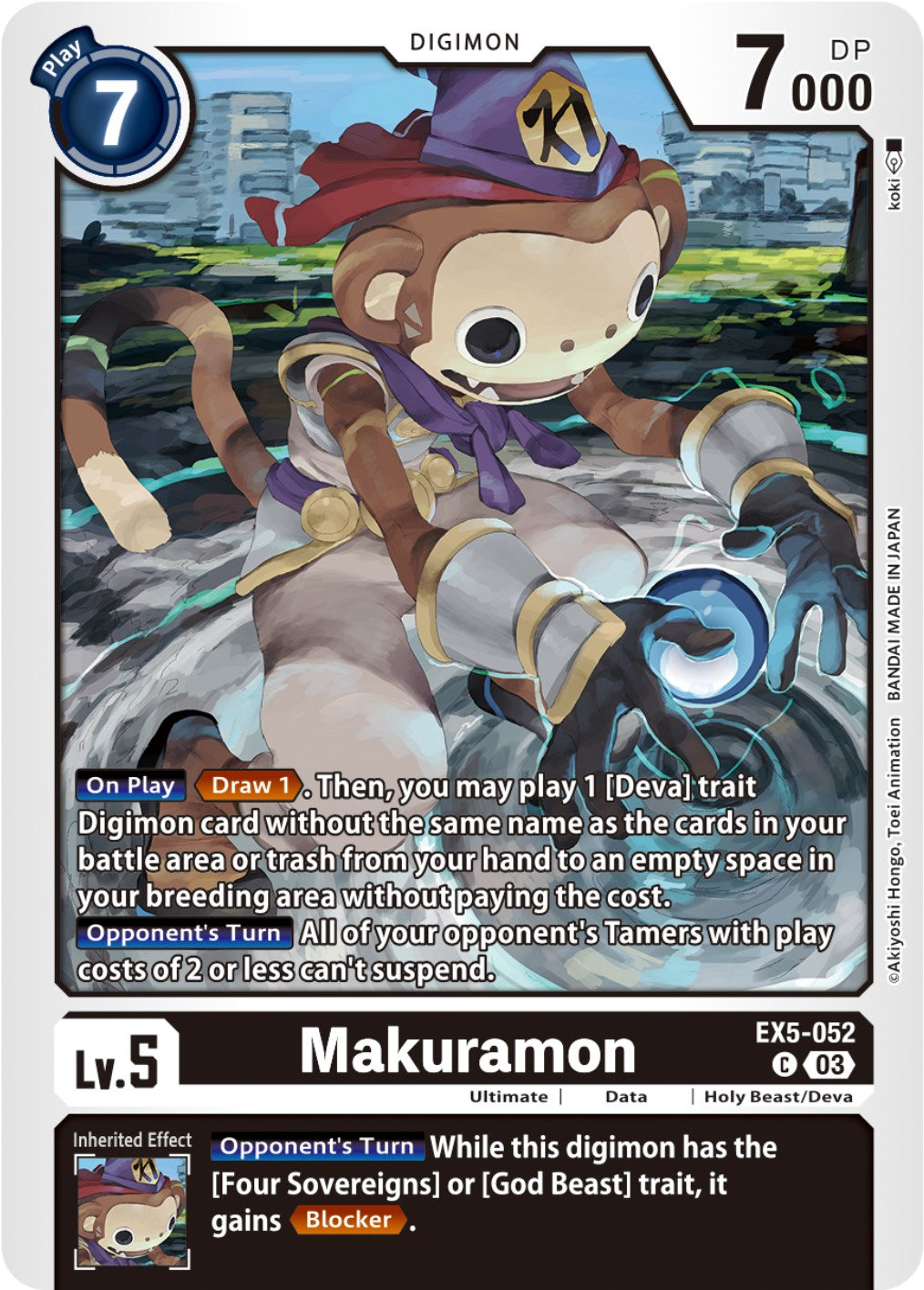 Makuramon [EX5-052] [Animal Colosseum] | The Time Vault CA