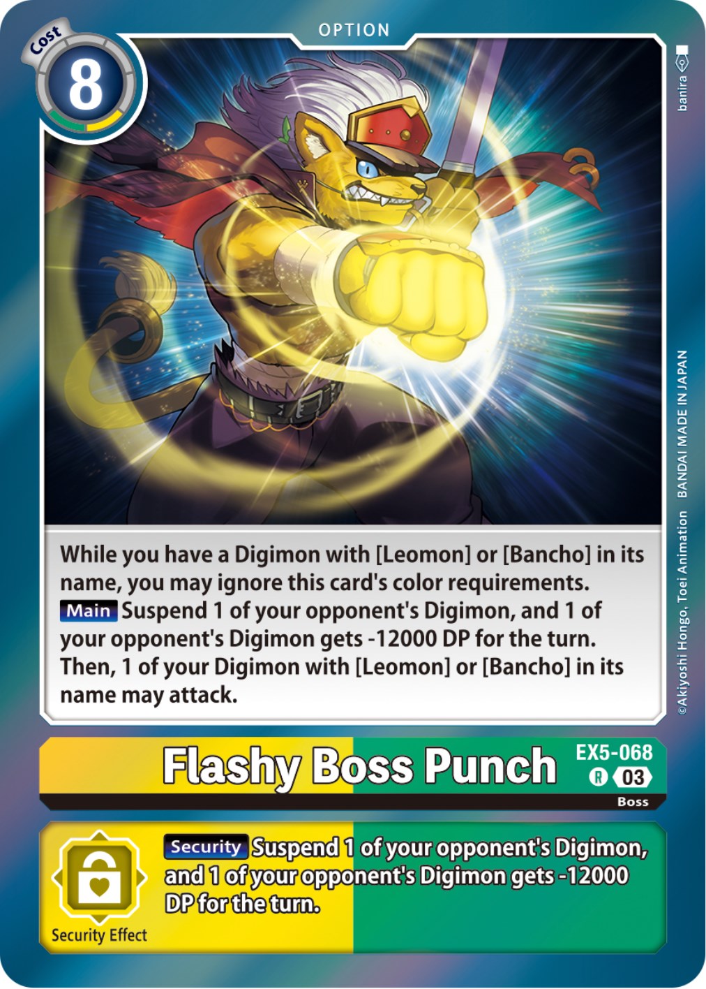 Flashy Boss Punch [EX5-068] [Animal Colosseum] | The Time Vault CA