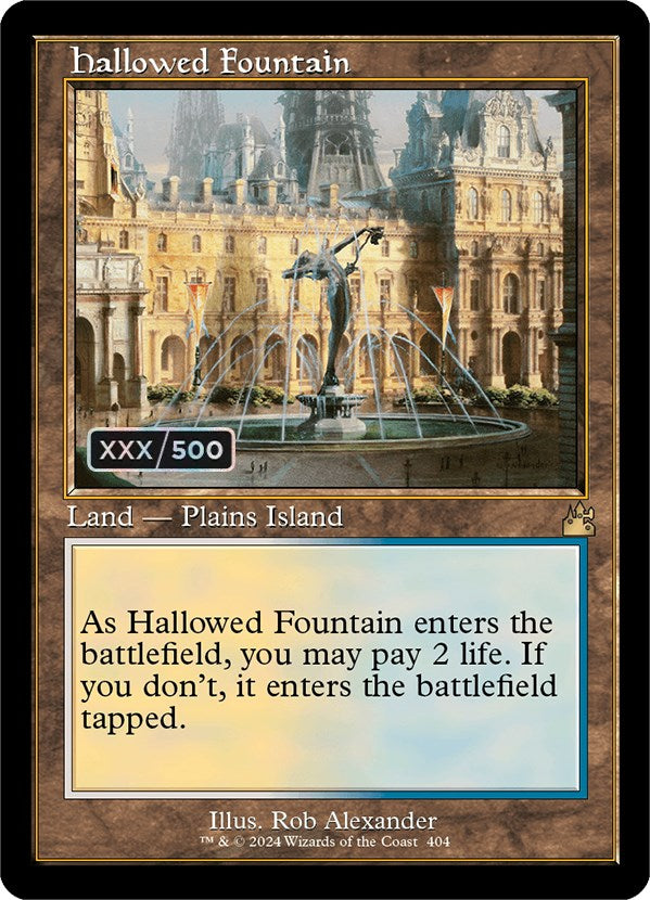 Hallowed Fountain (Retro) (Serialized) [Ravnica Remastered] | The Time Vault CA