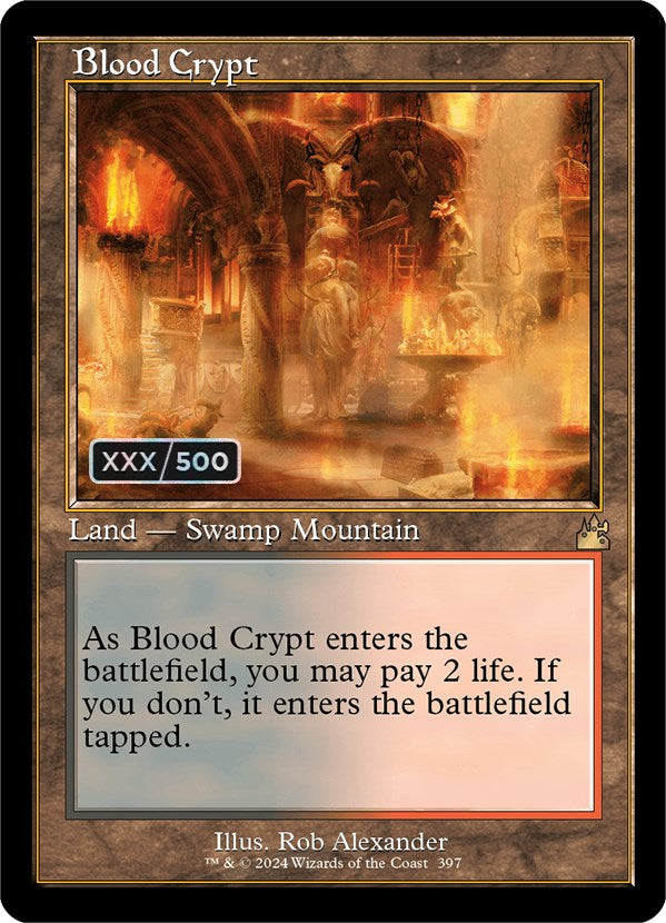 Blood Crypt (Retro) (Serialized) [Ravnica Remastered] | The Time Vault CA