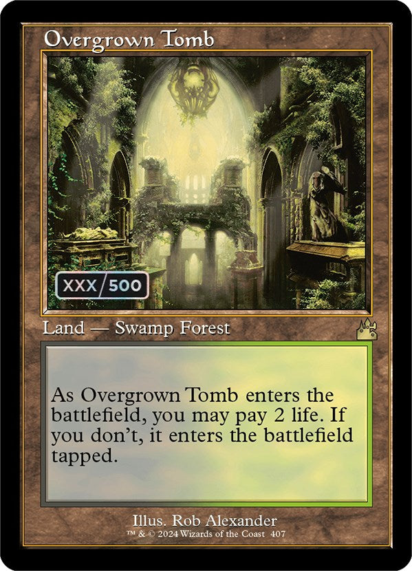 Overgrown Tomb (Retro) (Serialized) [Ravnica Remastered] | The Time Vault CA