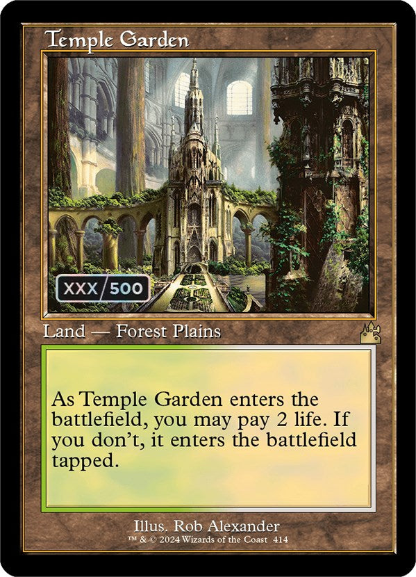 Temple Garden (Retro) (Serialized) [Ravnica Remastered] | The Time Vault CA