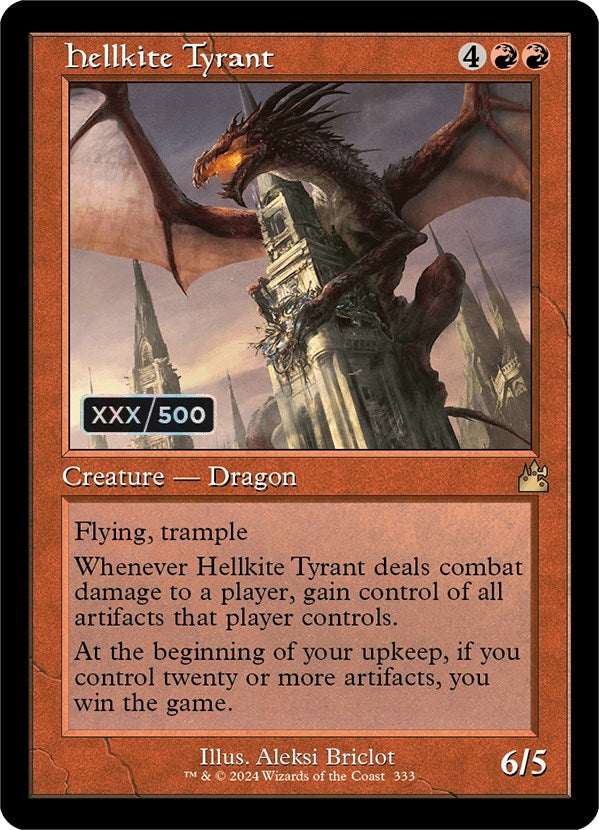 Hellkite Tyrant (Retro) (Serialized) [Ravnica Remastered] | The Time Vault CA