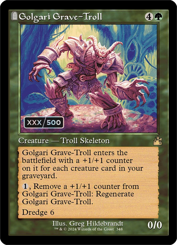 Golgari Grave-Troll (Retro) (Serialized) [Ravnica Remastered] | The Time Vault CA