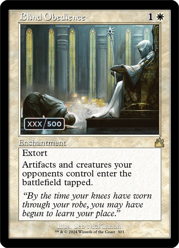 Blind Obedience (Retro) (Serialized) [Ravnica Remastered] | The Time Vault CA