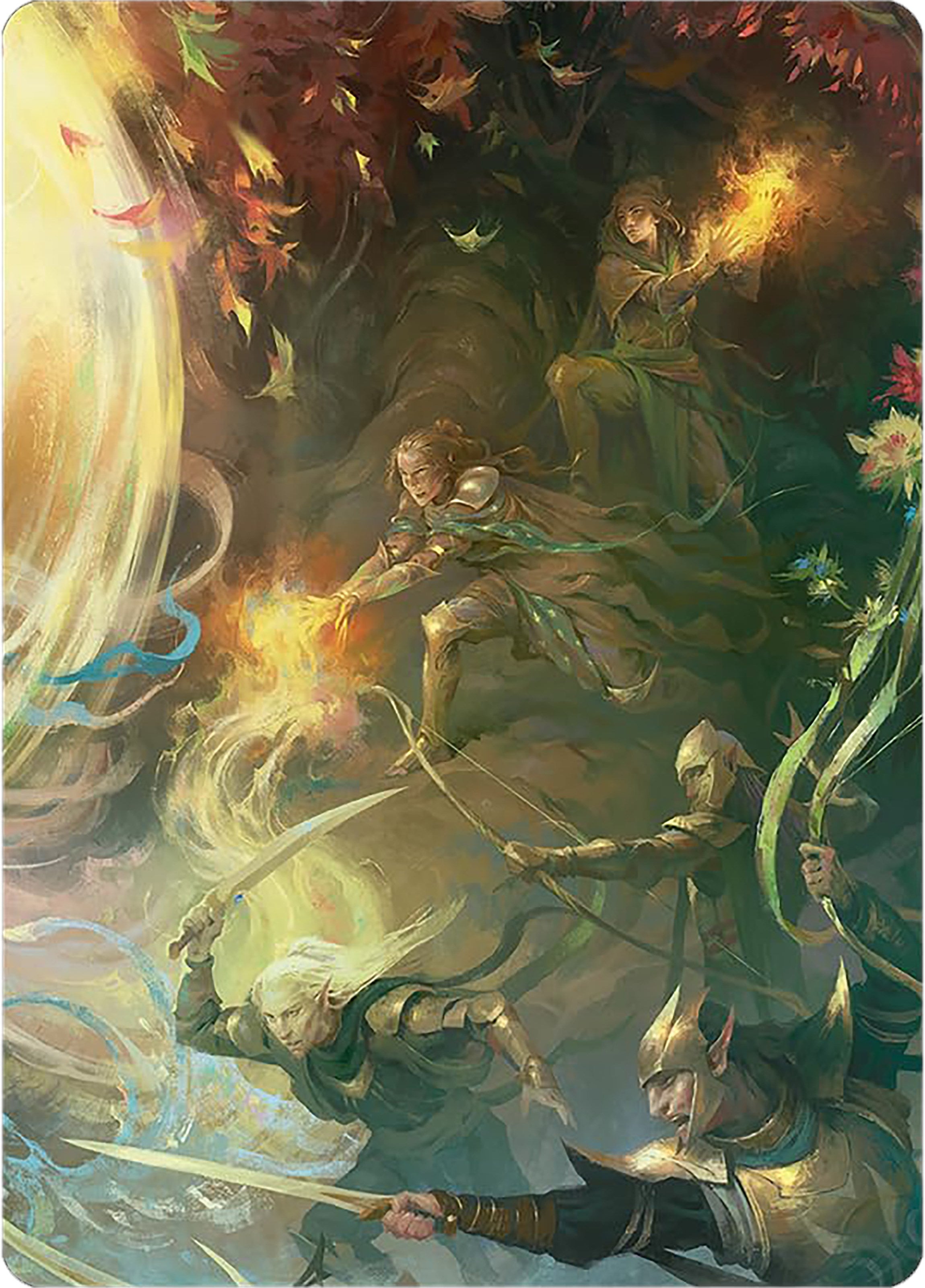 Rally the Galadhrim Art Card [The Lord of the Rings: Tales of Middle-earth Art Series] | The Time Vault CA