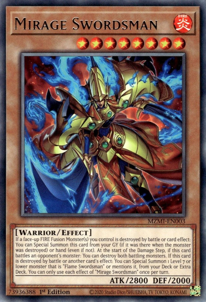 Mirage Swordsman [MZMI-EN003] Rare | The Time Vault CA
