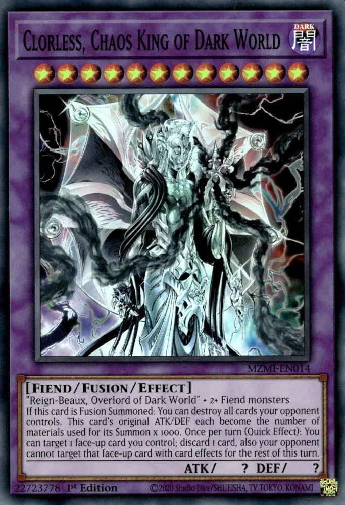 Clorless, Chaos King of Dark World [MZMI-EN014] Super Rare | The Time Vault CA