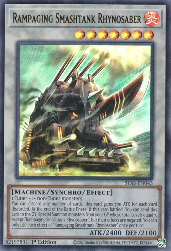 Rampaging Smashtank Rhynosaber [STAS-EN043] Ultra Rare | The Time Vault CA