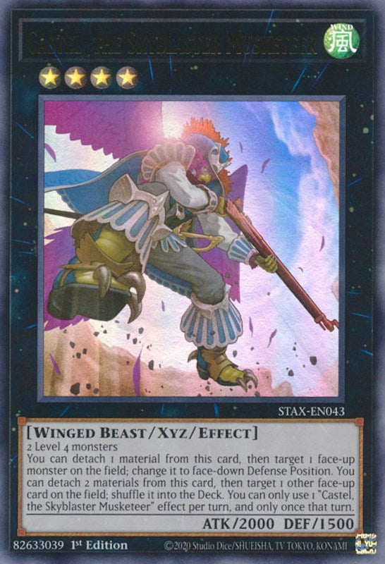 Castel, the Skyblaster Musketeer [STAX-EN043] Ultra Rare | The Time Vault CA