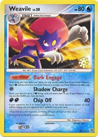 Weavile (40/132) [Countdown Calendar Promos] | The Time Vault CA