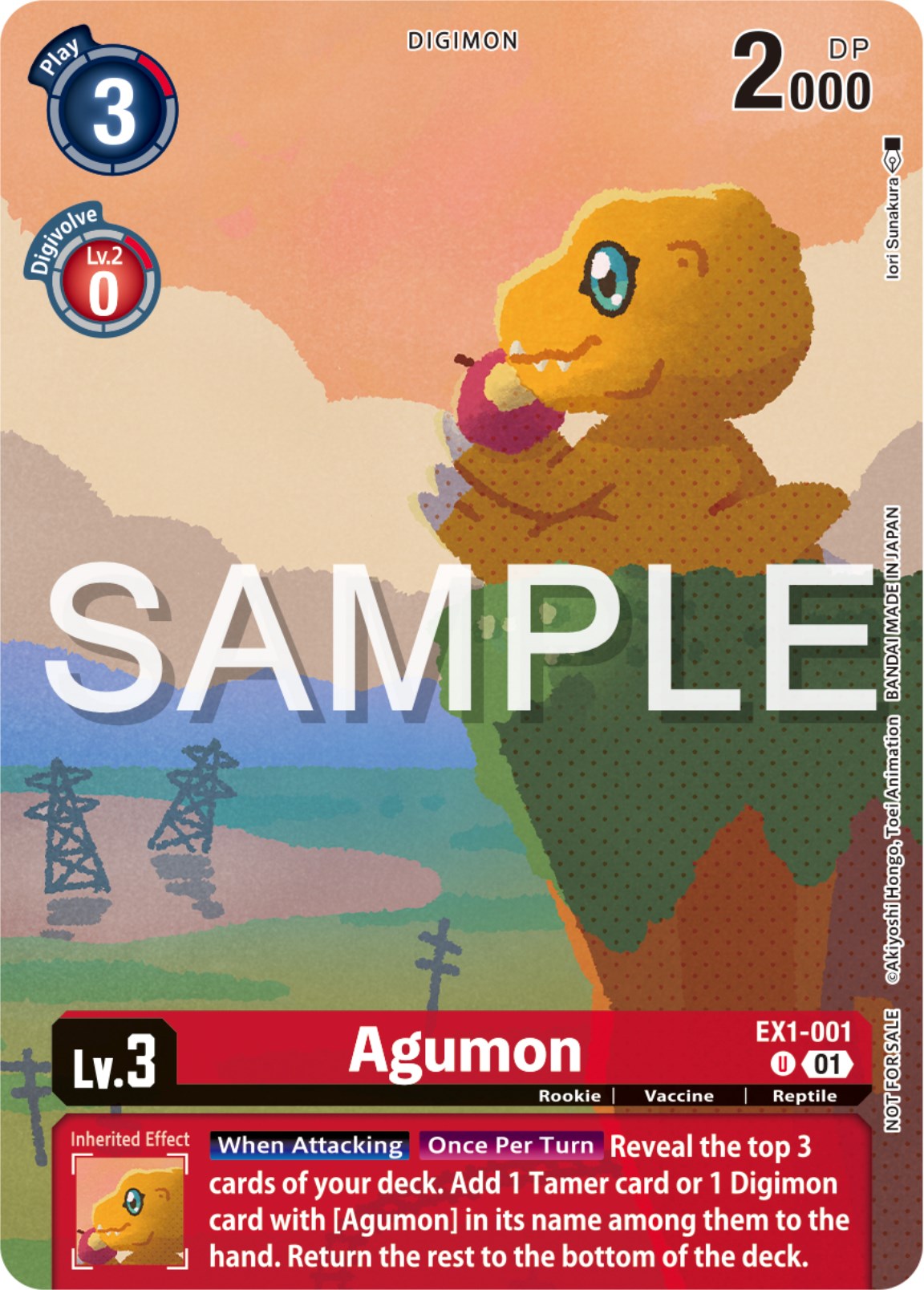 Agumon [EX1-001] (Digimon Illustration Competition Pack 2023) [Classic Collection Promos] | The Time Vault CA