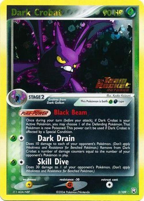 Dark Crobat (3/109) (Stamped) [EX: Team Rocket Returns] | The Time Vault CA