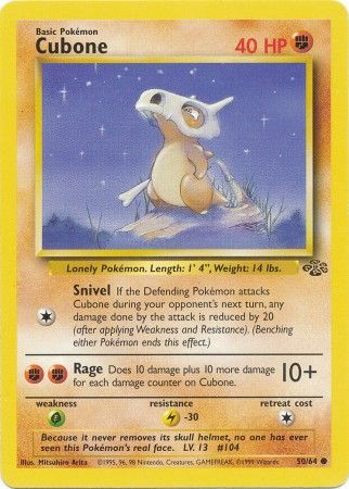 Cubone (50/64) [Jungle Unlimited] | The Time Vault CA