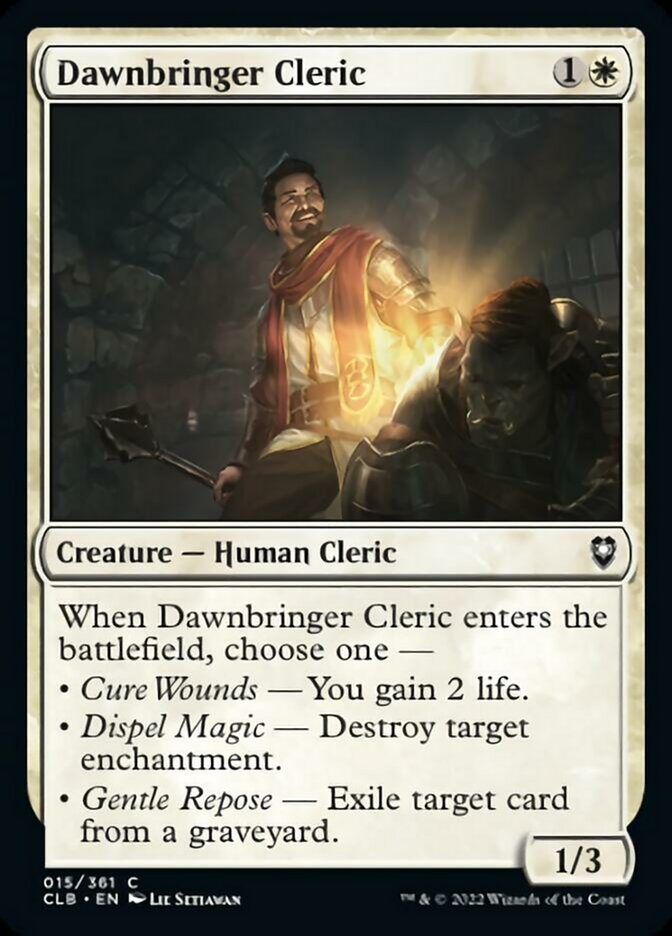 Dawnbringer Cleric [Commander Legends: Battle for Baldur's Gate] | The Time Vault CA