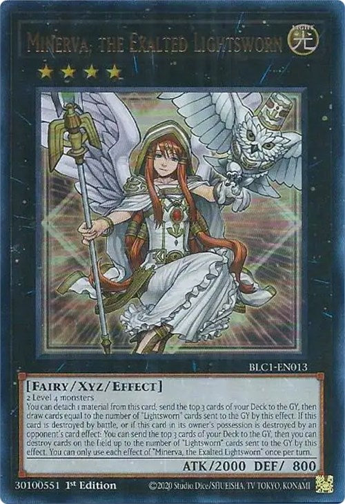 Minerva, the Exalted Lightsworn [BLC1-EN013] Ultra Rare | The Time Vault CA