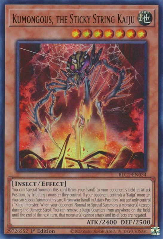 Kumongous, the Sticky String Kaiju [BLC1-EN034] Ultra Rare | The Time Vault CA